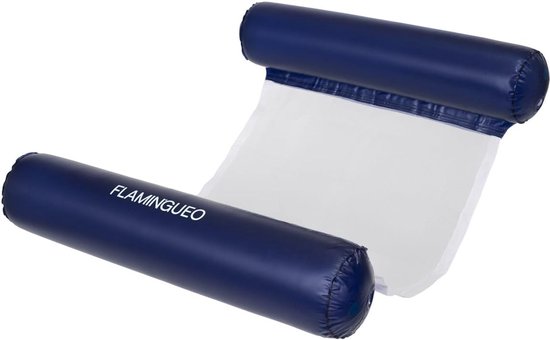 Opblaasbare Zwembadmat - Hangmat Water - Ontspannen Drijven - Centraal Net & Kussens - 73x115x16.5cm - Roze of Blauw