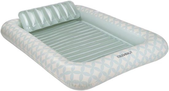 Opblaasbare Zwembadmat - Luchtbed Strandmat - Ontspannen in Water - Dubbel Ventiel - 205 x 140 x 38 cm - Blauw