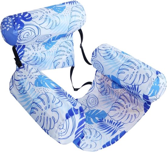 Opblaasbare Zwembadstoel - Drijvende Ligstoel - Water Ontspanning - Ergonomisch Ontwerp - 76x405x61cm - Blauw