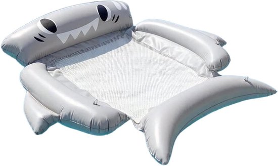 Opblaasbare Zwembadvlotters - Zomerbedden Vlot - Ontspannen op water - Ergonomische steun - 120x125cm - Grijs