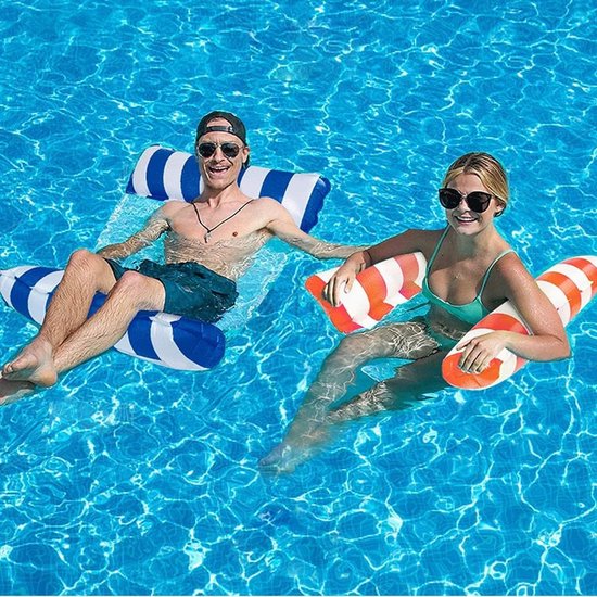 Opblaasbare Zwemmat voor Volwassenen - 4-in-1 Drijvend Ligbed voor Zwembad en Strand