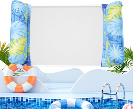 Opblaasbare zwemmatras - Zwemligstoel - Ontspannen op water - Ademend mesh materiaal - 127 x 70 cm - Blauw