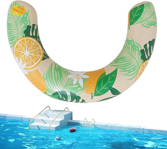 Opblaasbare Zwemring - Luchtbed Ring - Ontspannen op water - Ergonomisch ontwerp - 75 x 50 cm - Groen