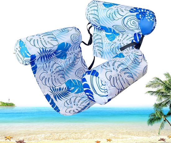 Opblaasbare Zwemstoel - Drijvende Ligstoel - Ontspanning in Water - Stabiel Drijfvermogen - 76x405x61 cm - Blauw