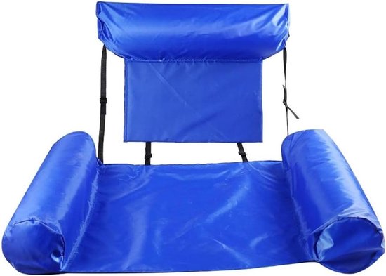 Opblaasbare Zwemstoel - Waterstoel Luchtmatras - Zomer Zwemplezier - Verstelbare Riemen - 120 x 100 cm - Blauw