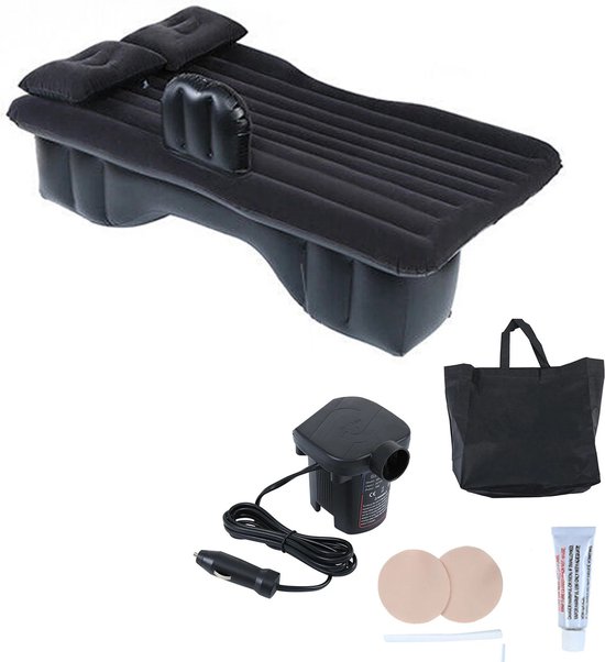 Opblaasbed 2 Personen - Opblaasbed - Auto Opblaasbaar Bed - Achterbank Air Matras - Luchtbed Voor Rust - Reizen - Camping Opblaasbare Sofa Kussen - Zwart van BodiTel