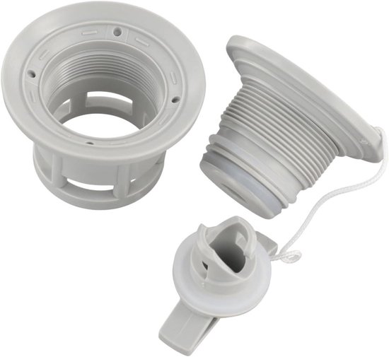 Opblaasboot Ventiel Adapter - Luchtslang Connector - Snel Opblazen - Zes Gaten Ontwerp - 62.5 x 43.4 mm - Grijs