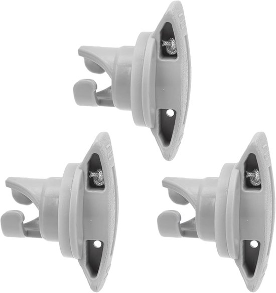 Opblaasboot Ventiel - Reserve Plug - Watersport Onderdelen - Lekvrije Pasvorm - 3 Stuks - Grijs