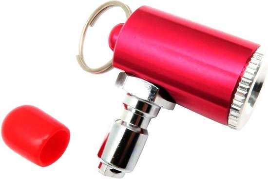 Opblaasmondstuk - Luchtpomp adapter - Speelgoed opblazen - Duikfles aansluiting - 33x30x16 mm - Aluminium
