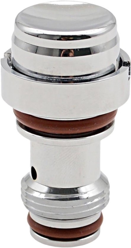 Opblaasnippel Vervangingsadapter - Reparatieset Klep - Waterrecreatie Onderdelen - Chroom Messing Duurzaam - 4.1x2.2cm - Zilverkleurig