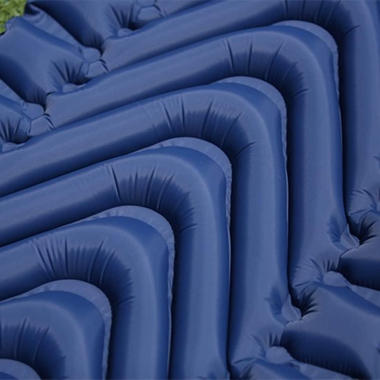 Opblazen Slaapmatten - Outdoor Camping Opblaasbare Luchtmatras - Wandelen Slaapuitrusting - Draagbare Vouwen Opblazen Enkele Luchtbed - Navy van Merkloos