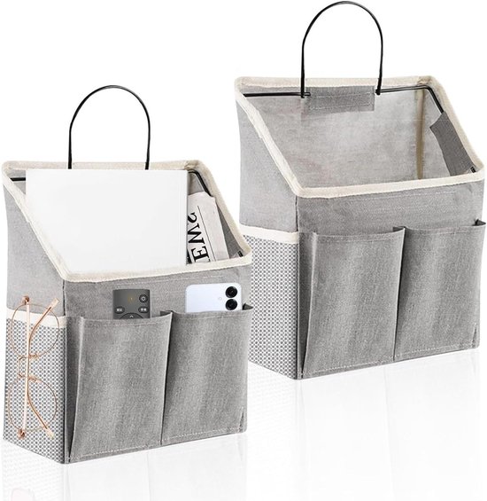 Ophangorganizer 2 stuks - Kast organizer - Ruimte besparen - Waterdicht en opvouwbaar - 30x23x10 cm - Grijs