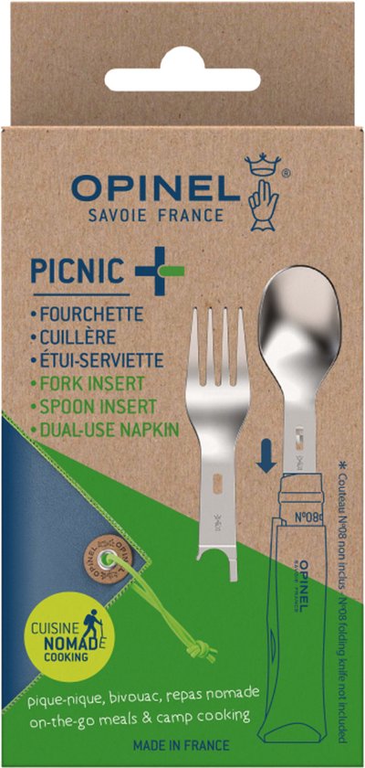 Opinel Picnic Plus 3-delig Bestekset - Outdoor accessoires van Merkloos