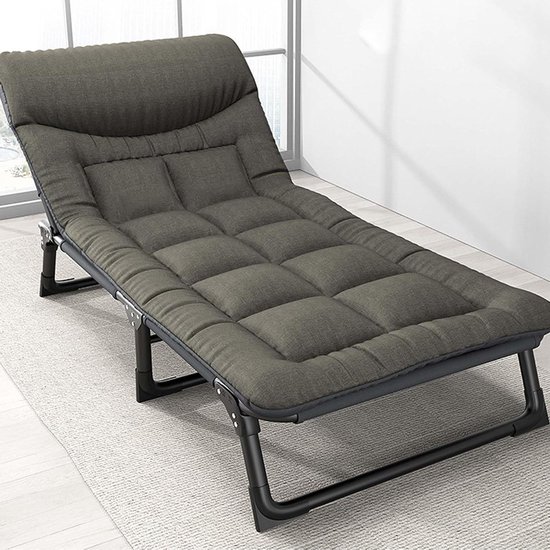 Opklapbaar Matras - Extra Bed - Rust Moment - Compact Ontwerp - Voor Één Persoon - Grijs