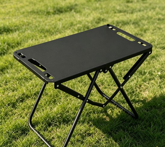 Opklapbare barbecuetafel geschikt voor buitengebruik afmetingen 58*36*40 cm draagbare campingtafel lichtgewicht metalen barbecuetafel met opbergtas geschikt voor kamperen picknicks en barbecues zwart