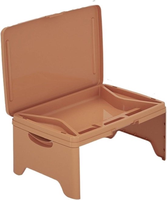 Opklapbare bedtafel - Inklapbaar bureau - Comfortabel werken - Ergonomisch ontwerp - 100x100x10 mm - Oranje