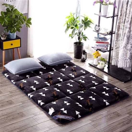 Opklapbare Futon Matras - Vloer Matras Gastenmatras - Comfortabel Slapen - Verdikt Ademend Ontwerp - 100X200cm - Licht