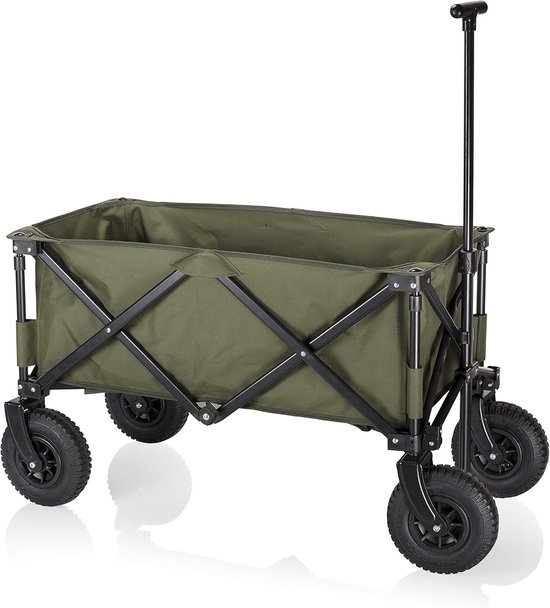 Opklapbare Strandwagen - Bolderkar tot 70 kg Belasting met Tas van MaxxGarden