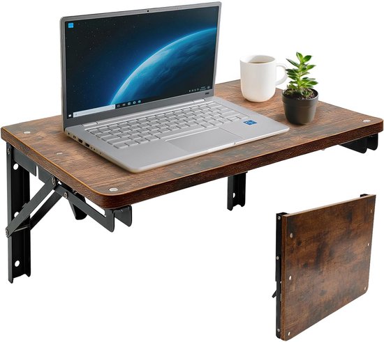 Opklapbare Wandtafel Hout - Ruimtebesparend voor Keuken, Woonkamer en Garage