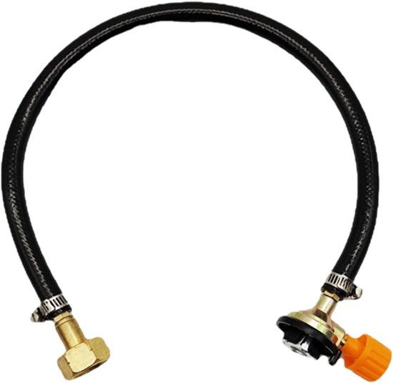 Oplaadadapter Tank - Grillregelaar Brander - Outdoor Koken - Verbeterde Stabiliteit - 20.2 cm Lengte - Zwart