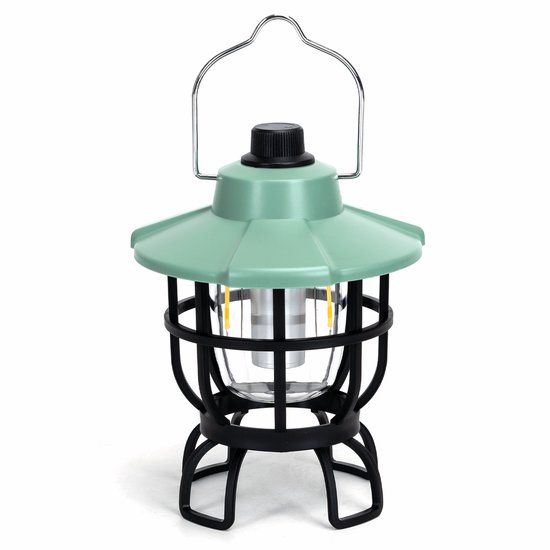 Oplaadbare campinglamp & noodlamp - LED tentlamp met USB-C - dimbaar - warmwit/daglichtwit - 320 lumen - mintgroen