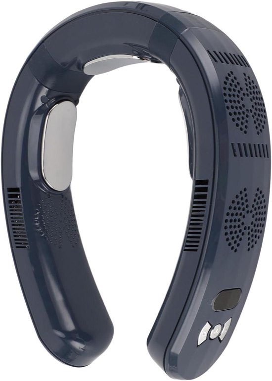 Oplaadbare Nekventilator - Persoonlijke Airco - Buitenwerk en Reizen - 3 Snelheden en Verwarming - 25x20x6 cm - Marineblauw