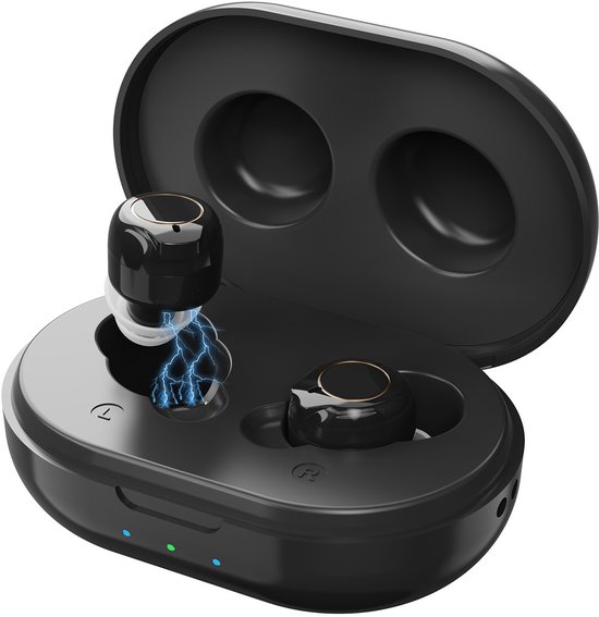 Oplaadbare ruisonderdrukkende hoortoestellen voor senioren, zwart van Merkloos