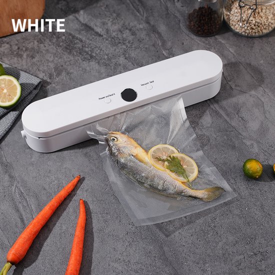 Opladen vacuum verpakkingsmachine home kleine volautomatische dubbele pomp dubbele afdichting vacuum sealing machine, wit van Lidl
