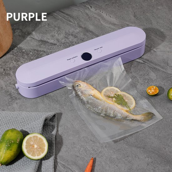 Opladen vacuum verpakkingsmachine home kleine volautomatische dubbele pomp dubbele afdichting vacuum sealmachine, paars van Colido