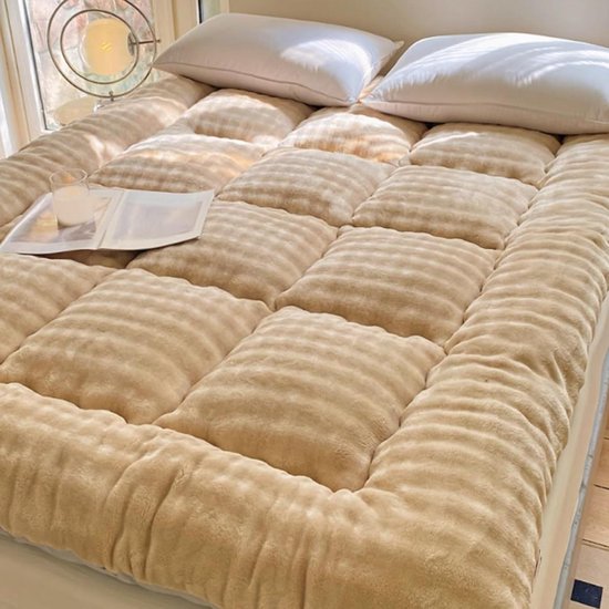 Oprolbare futonmatras - Vloerbed slaapmat - Comfortabel slapen - Ademend en ondersteunend - Full Size Queen - Marrone
