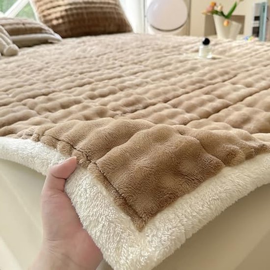Oprolbare vloermatras - Opvouwbaar logeerbed - Ruimtebesparend slapen - Gemakkelijk op te bergen - 90x200 cm - Bruin