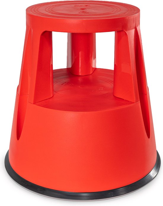 Opstapkruk Rood - Olifantenpoot - Opstapkrukje voor kantoor of magazijn van V-Part