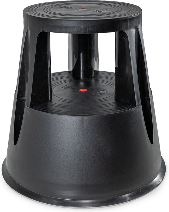 Opstapkruk Zwart - Olifantenpoot - Opstapkrukje voor kantoor of magazijn van V-Part