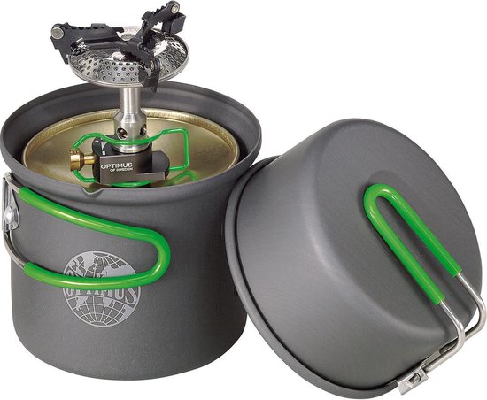 OPTIMUS Crux Lite +Terra Solo - Camping kooksysteem - Roestvrij Staal / Aluminium - Grijs van Opti