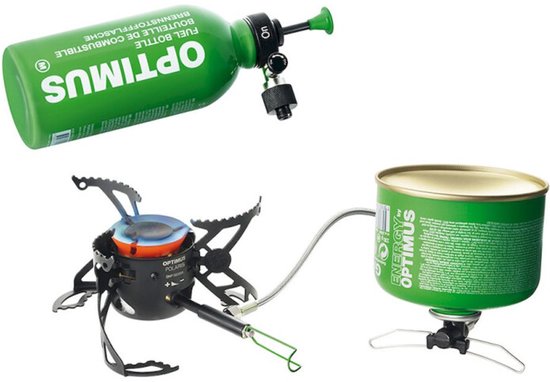 OPTIMUS Polaris Optifuel - Benzine/Gasbrander - Roestvrij Staal - Zwart van Merkloos