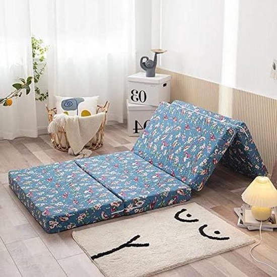 Opvouwbaar Bed - Gastenmatras Vouwbed - Tijdelijk Slapen - Hoge Dichtheid Schuim - 200x80x10cm - Stijl 2