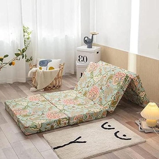 Opvouwbaar bed - Vouwmatras gasten - Tijdelijk slapen - Hoge dichtheid schuim - 200x80x10cm - Stijl 10