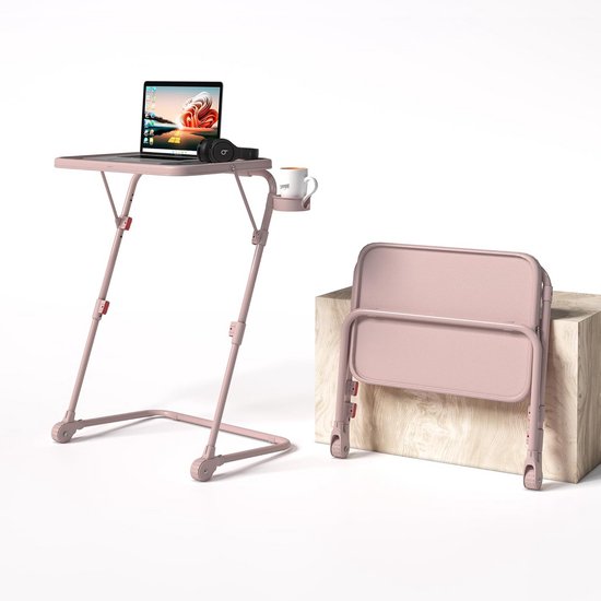 Opvouwbaar Bedtafel Bureau met Verstelbare Hoogte voor Laptop - Ideaal voor Bank of Bed - Geen Montage