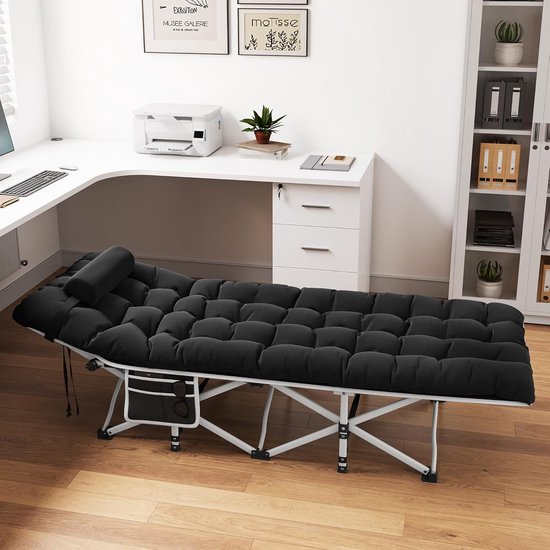 Opvouwbaar Campingbed voor Volwassenen met Dikke Matras - Stevig Slaapbed voor Kamperen, Thuis en Kantoor van Outsunny