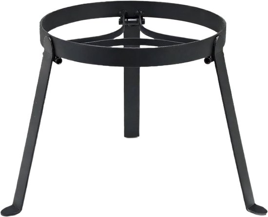 Opvouwbaar Campingstatief - Kookstatief Buiten - Buiten Koken - Stevig Drie Poot Ontwerp - 10x10 Inch - Zwart