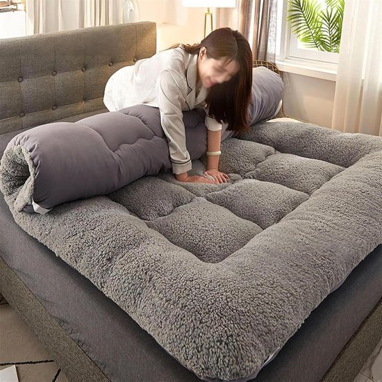 Opvouwbaar Futonmatras - Kampeermatras Slaapbank - Comfortabel Slapen - Ergonomisch Ontwerp - 200 x 120 cm - Wit