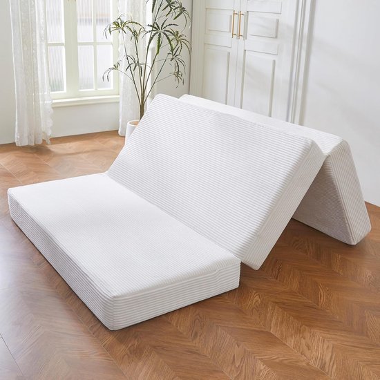 Opvouwbaar Gastenmatras 10 cm Dik - 3-Delig Comfortabel Slaapmatras van LifeGoods