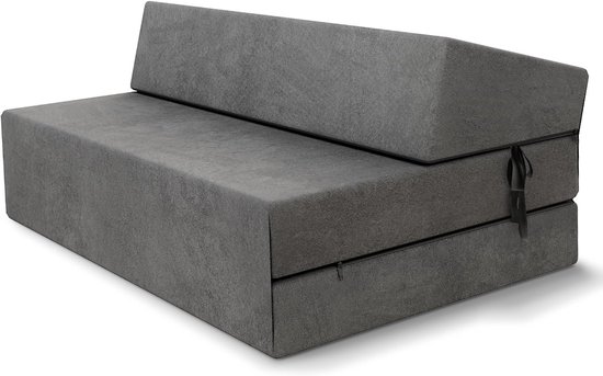 Opvouwbaar Gastenmatras 120x200 cm Hoogwaardig Schuim Slaapbank Optie Wasbare Hoes van Merkloos