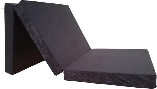 Opvouwbaar Gastenmatras 190x90x8 cm - 3-Delig Vloerkussen met Afneembare Wasbare Hoes van Merkloos