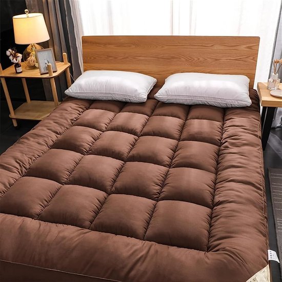 Opvouwbaar Japans Vloermatras - 90 x 200 cm Dikke Tatami-Mat voor Comfortabel Slapen van Merkloos