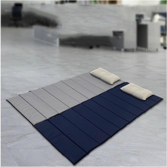 Opvouwbaar Kampeerbedje - Slaapmat Buiten - Comfortabel Slapen - 185x65cm 50mm Dik - Draagbare Mat - Blauw