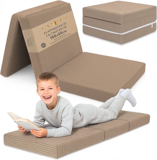 Opvouwbaar Logeermatras 65x195cm Kindermotief Flexibel Vloermatras Reis van Merkloos