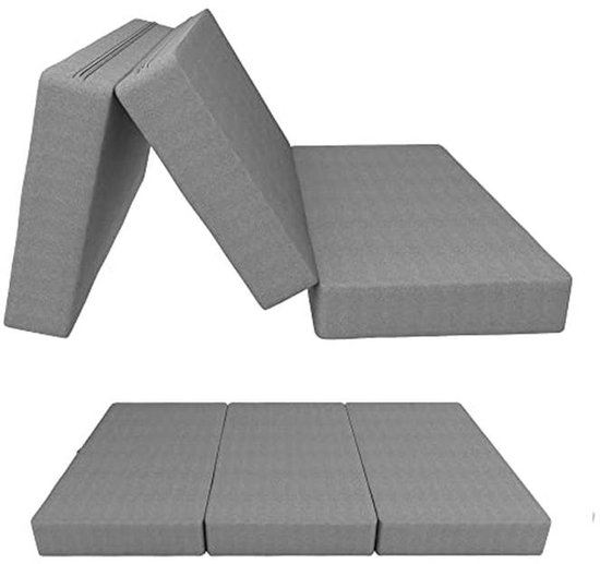 Opvouwbaar Matras 3-Delig Campingbed Gastenbed Vloermatras Slaapmatras 120 x 195 cm van Merkloos