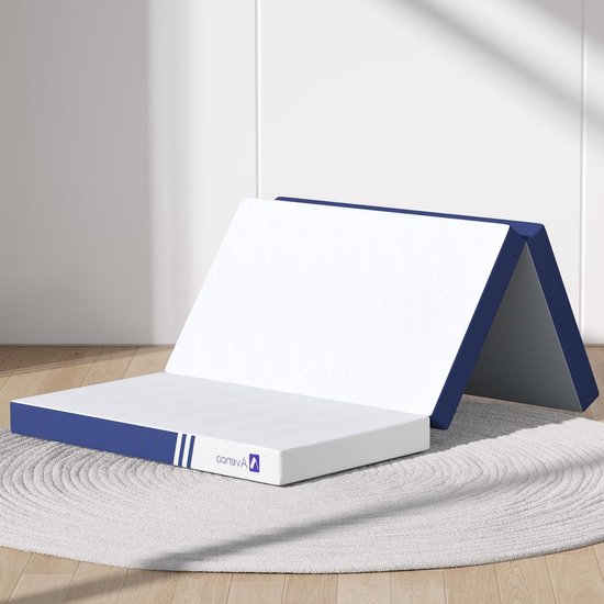 Opvouwbaar Matras - Drielaags Matras - Gastenkamer Gebruik - Verkoelend Geheugenschuim - Twin XL 203cm - Grijs