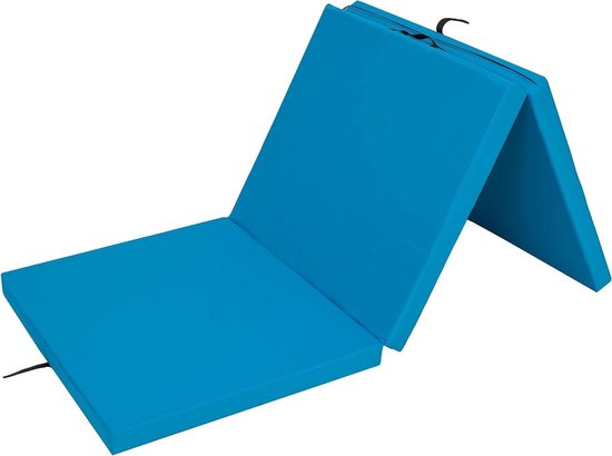 Opvouwbaar Matras - Gastenmatras Trainingsmat - Comfortabel Rusten - Afneembare Hoes - 195 x 80 cm - Blauw